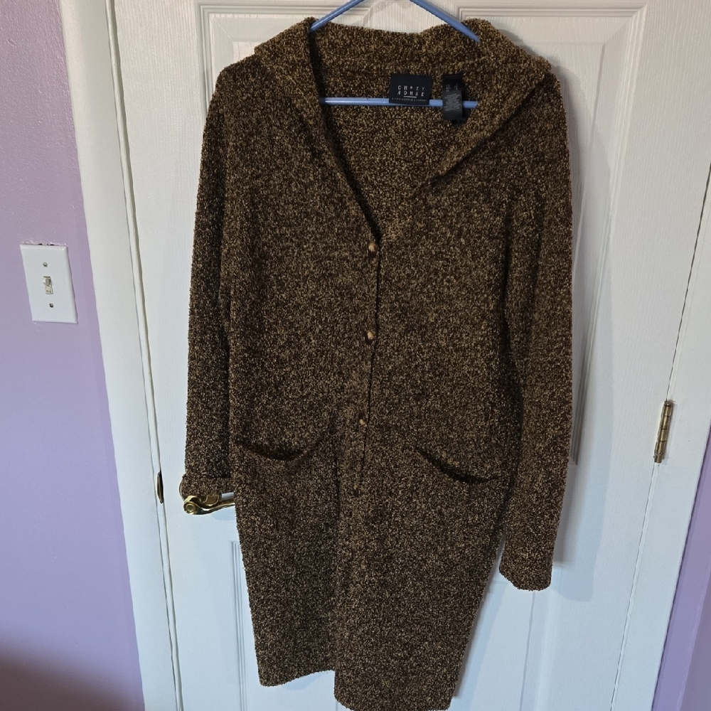 Liz Claiborne Crazy Horse Textured Brown Sweater